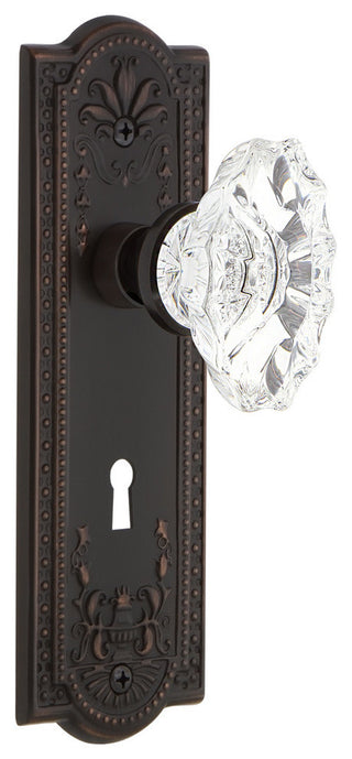 Meadows Plate Interior Mortise Chateau Door Knob, Timeless Bronze