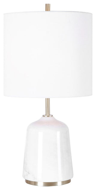 Uttermost 1-Light Eloise White Marble Table Lamp, 28332-1