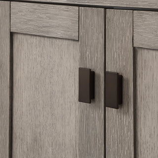 Chestnut 48" Bath Vanity, Grey Oak, Mirror, Oil-Rubbed Bronze Hardware