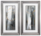 15" X 27" Gunmetal Gray Frame Gray Matter (Set Of 2)