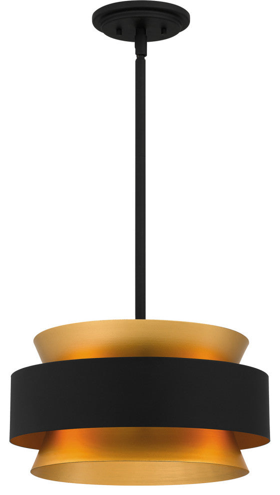 3-Light Pendant in Earth Black