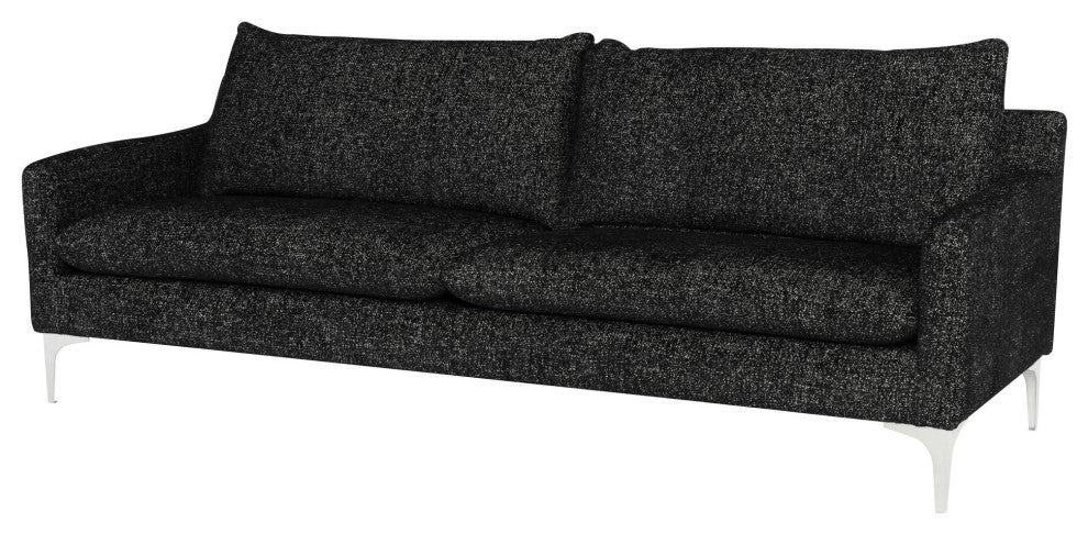 Anders Salt & Pepper Fabric Triple Seat Sofa, HGSC856