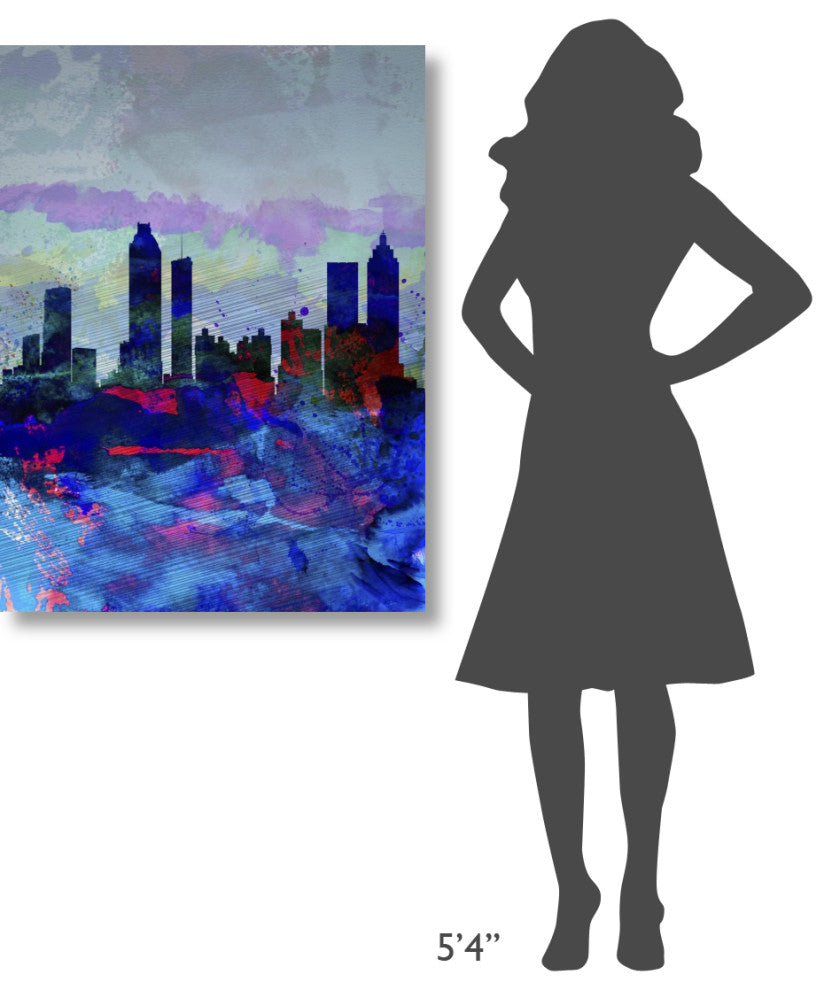 "Atlanta Watercolor Skyline" Fine Art Print