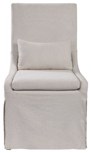 Uttermost Coley White Linen Armless Chair