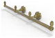 Waverly Place 3 Arm Guest Towel Holder, Unlacquered Brass