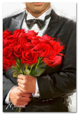The Macneil Studio 'Red Roses' Canvas Art, 47"x30"