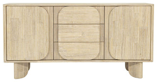 Haru 63" Wide 3-Drawers Sideboard, Beige