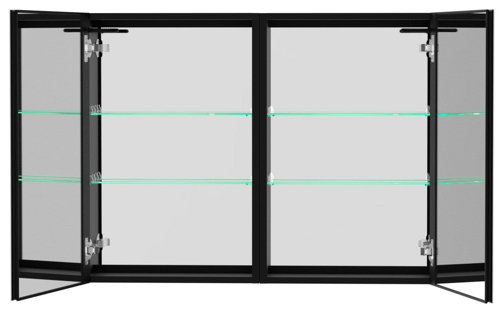 40 in.W x 30 in. H Aluminum Surface Mounted LED Medicine Cabinet with Doors