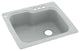 Swan 25x22x9 Solid Surface Kitchen Sink, 4-Hole, Tahiti Gray