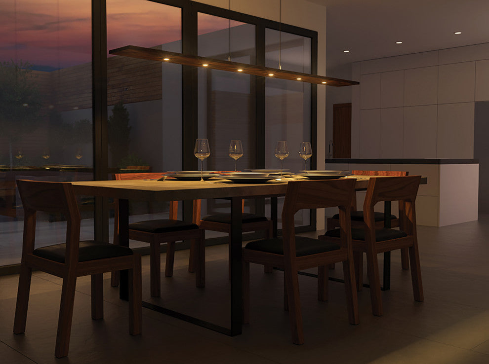 Vix 82" LED Linear Pendant, Walnut, 2700K