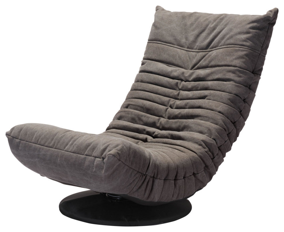 Accent Chair, Steel Metal, Fabric, Gray, Black, Lounge Lobby Hospitality