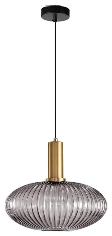 1Light gold pendant light Adjustable gray lamp shade Modern Kitchen Island light