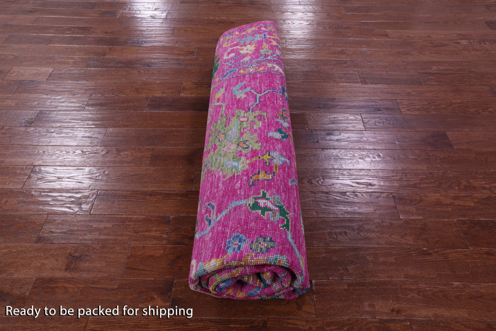 9' Square Turkish Oushak Handmade Wool Rug - Q15684