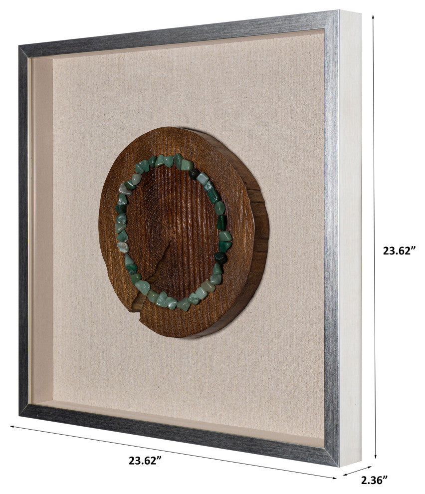 Nanya Wood and Stone Shadow Box Wall Decor