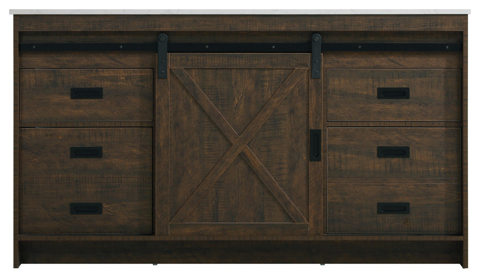 Home Living 60" Single Bathroom Vanity, Expresso