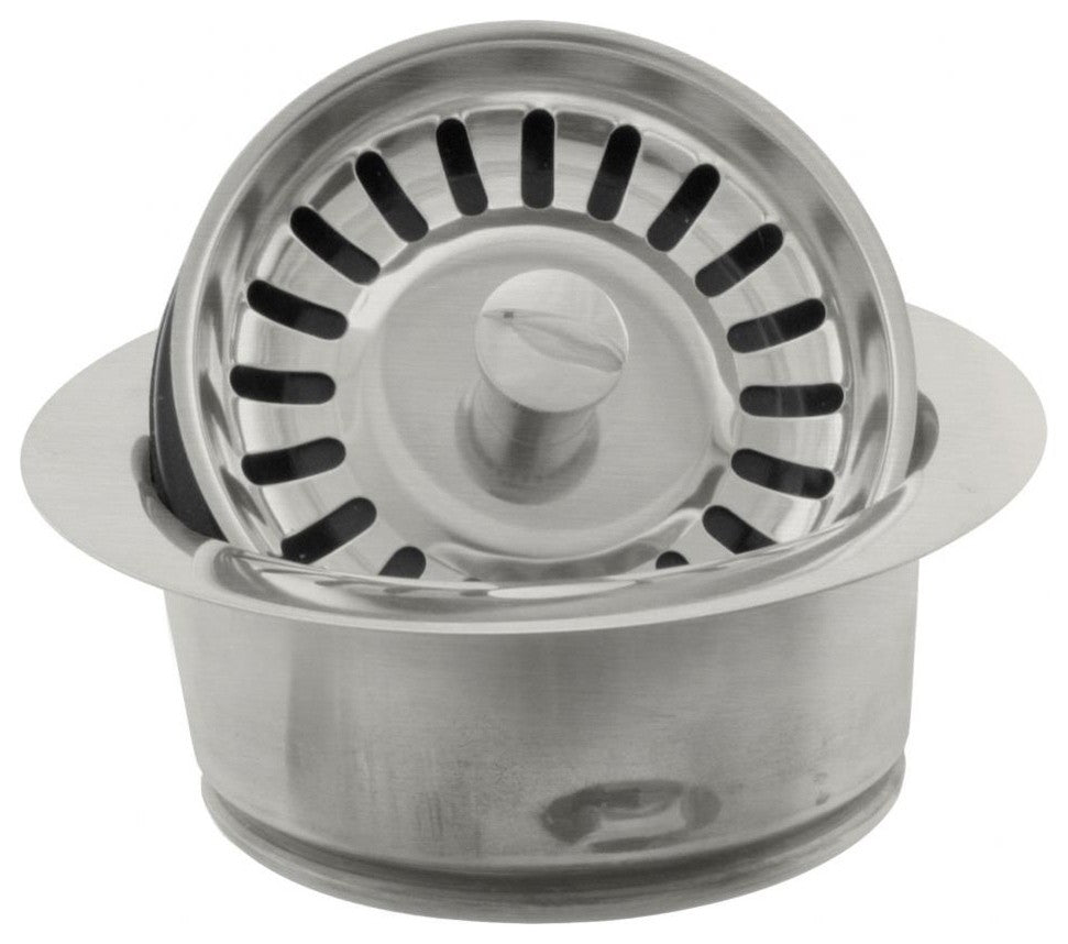 3-Bolt Mount Style Disposal Flange And Strainer In Satin Nickel