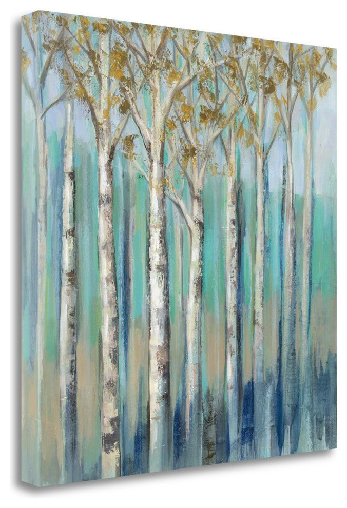 "Birches At Dawn" By Silvia Vassileva, Giclee Print on Gallery Wrap Canvas