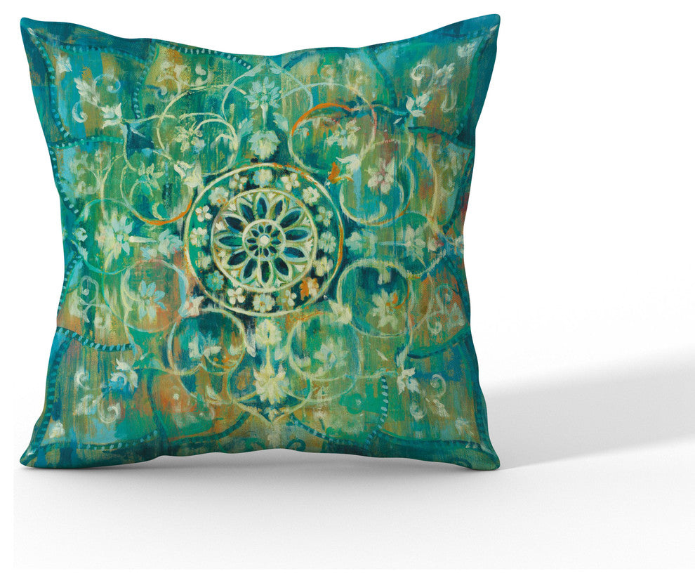 Cortesi Home Mandala, Blue' by Danhui Nai, Pillow