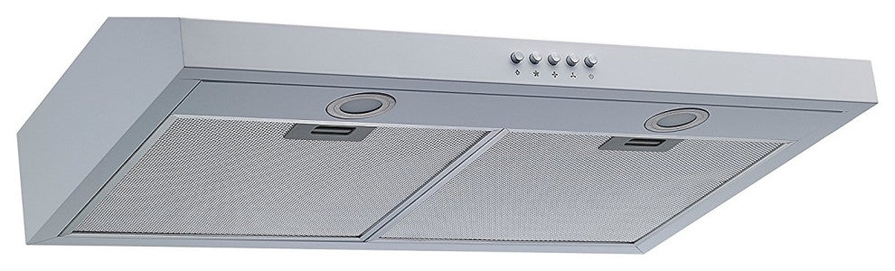 Winflo Under-Cabinet Range Hood, 301 CFM, 30", Stainless Steel, White or Black, White