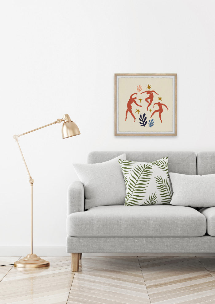 "Human and Plants Interact" Framed Painting Print, 24x24