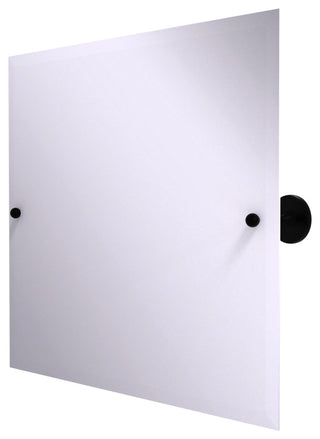 Shadwell Frameless Landscape Beveled Edge Tilt Mirror, Matte Black