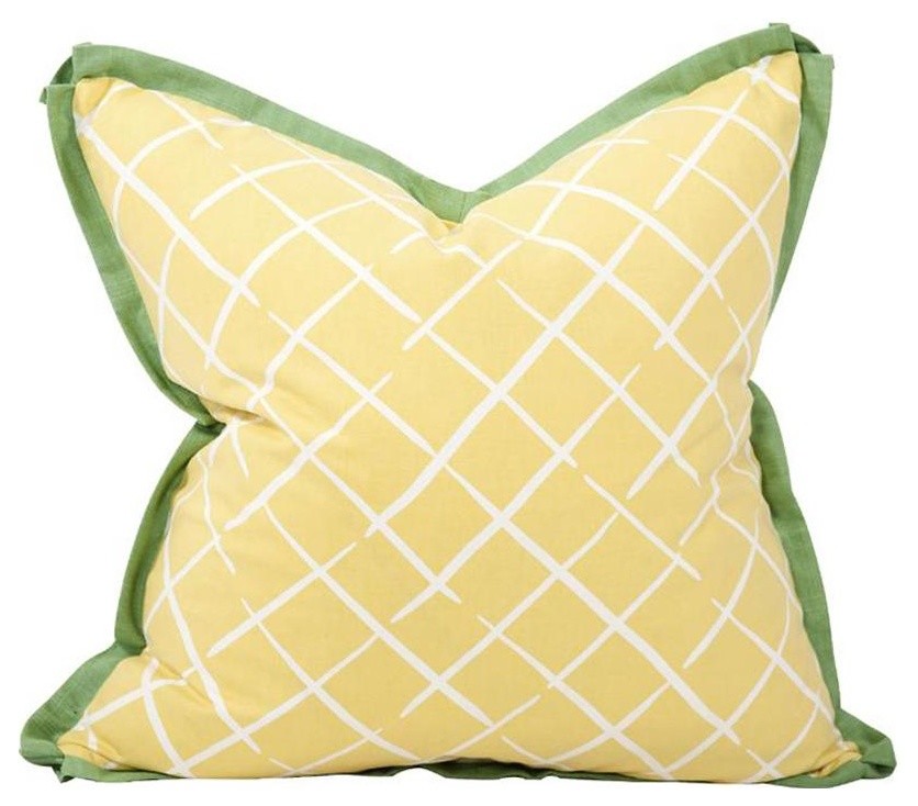 Howard Elliott Madcap Cottage Cove End Daffodil 24" x 24" Pillow - Down Insert