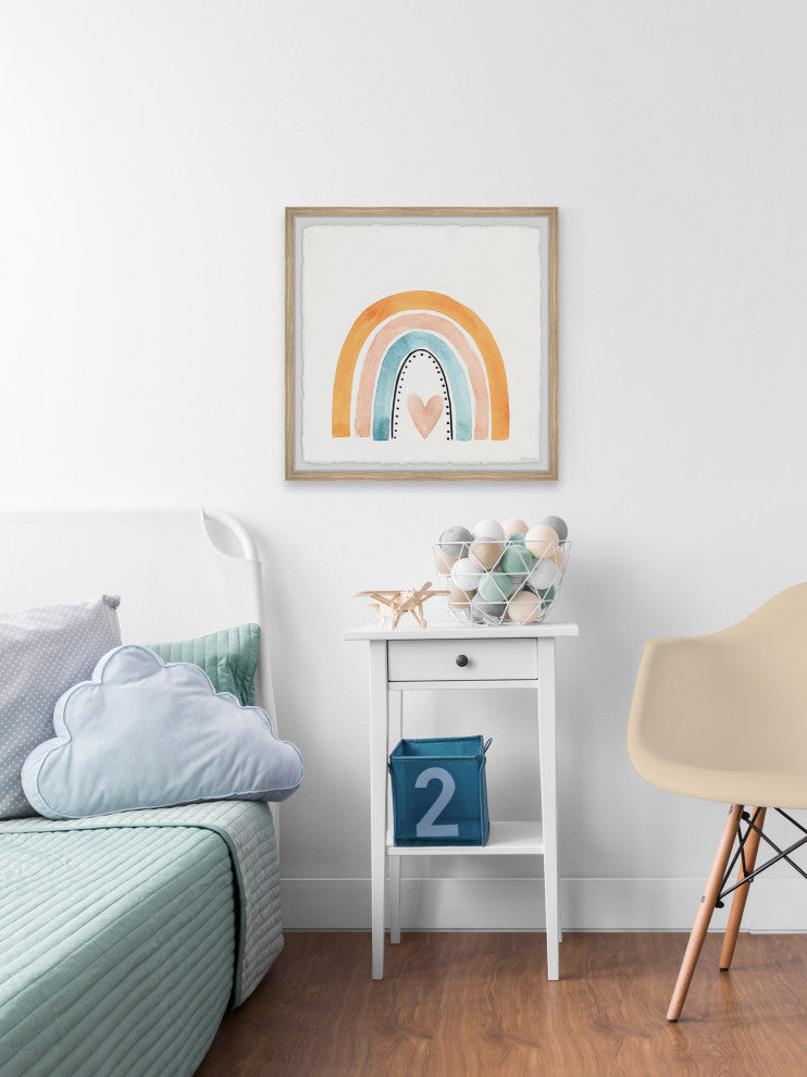"Heart of a Rainbow" Framed Painting Print, 32x32