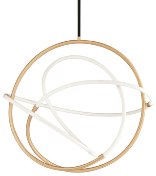 ET2 E25096-01 Mobius 32"W LED Abstract Pendant - Black / Gold