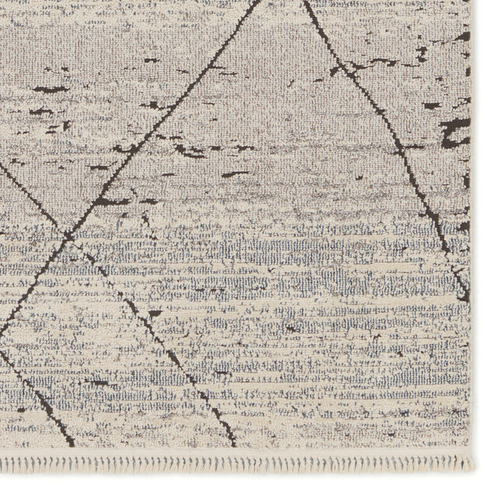 Jaipur Living Imani Trellis Gray/ White Runner Rug 3'X8'