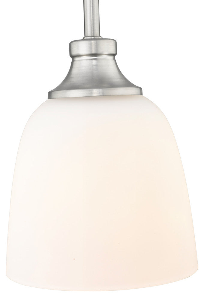 Alberta 1 Light 6" Brushed Nickel Mini-Pendant