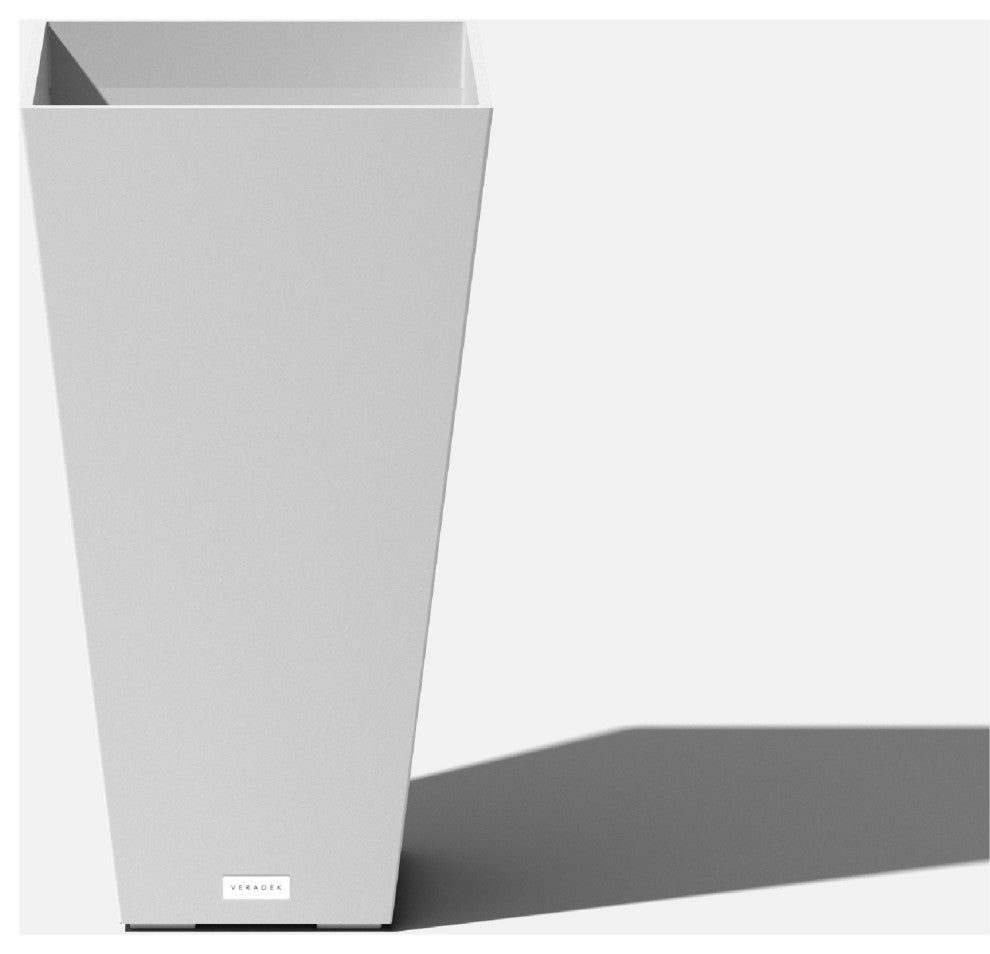 Midland Tall Square Planter, White, 26'', 1 Pack