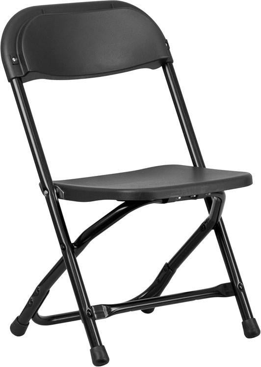 2 Pack Kids Plastic Folding Chair, Black