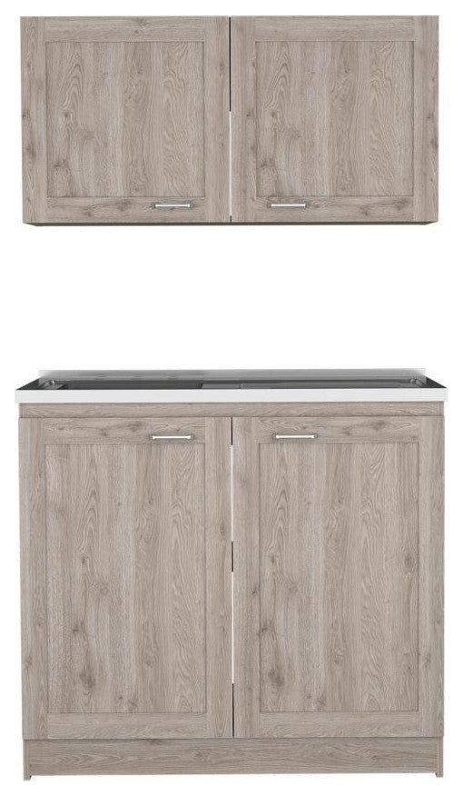 Agate Cabinet Set, Light Gray