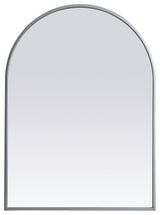 Metal Frame Arch Mirror 22X30 Inch, Silver