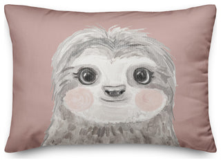 Baby Sloth 20 x 14 Spun Poly Pillow