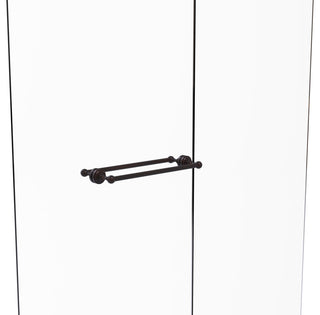 Dottingham 18" Back to Back Shower Door Towel Bar, Venetian Bronze