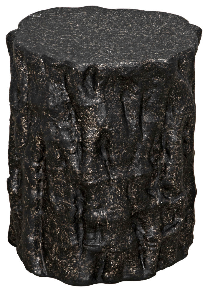 Damono Stool/Side Table, Black Fiber Cement