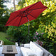 Costway 9FT Patio Umbrella Patio Market Steel Tilt W/ Crank Outdoor Burgundy