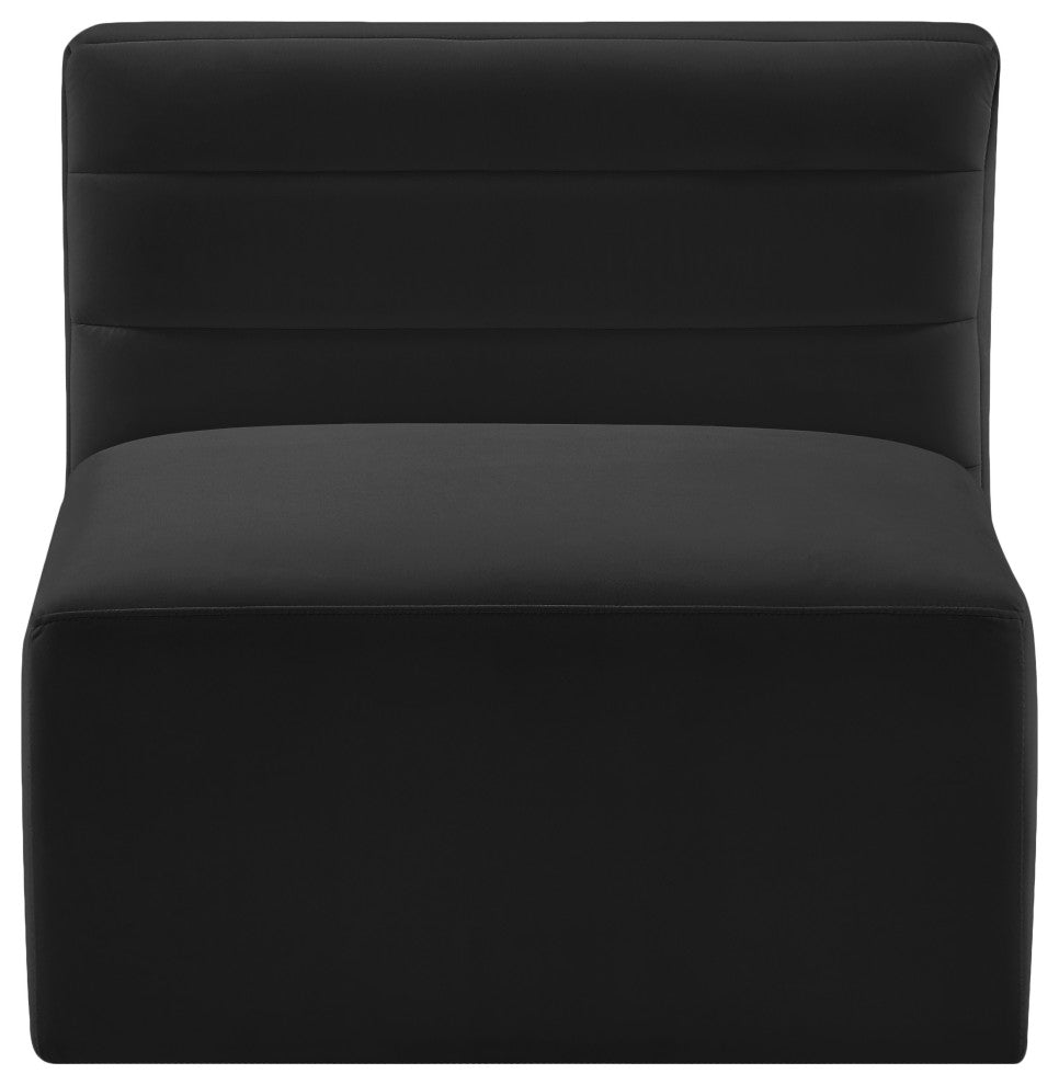 Quincy Modular Component, Black, Armless Chair