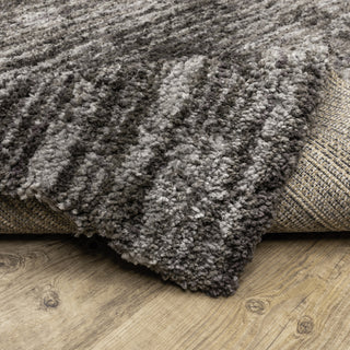 Ashton Distressed Solid Shag Area Rug, 9.10X12.10
