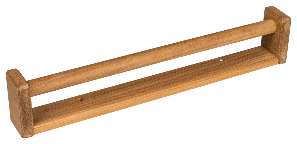 16" Traditional Solid Teak Towel Bar