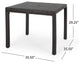 GDF Studio Edene Outdoor Multibrown Wicker Square Dining Table