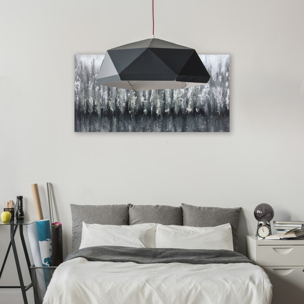 Whispering Shades - Abstract Textured Monochrome Modern Art, Canvas Wall Art