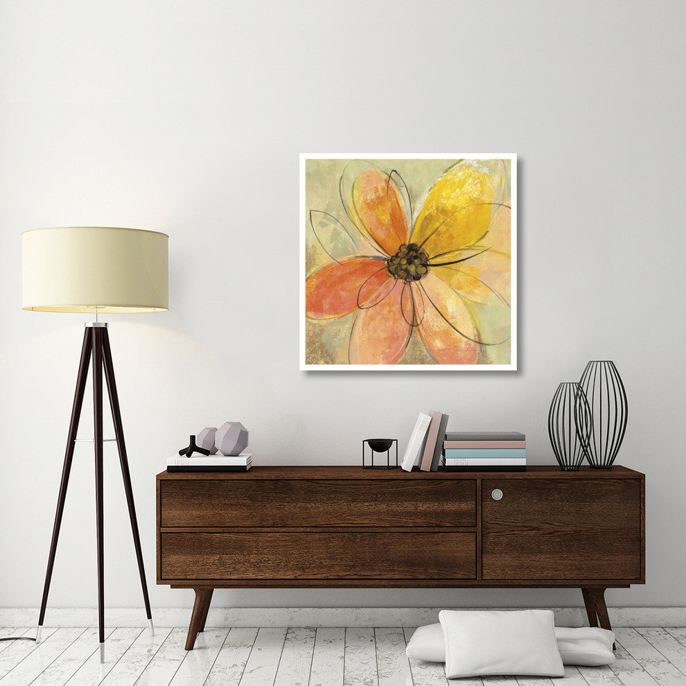 "Neon Floral II" Digital Paper Print by Silvia Vassileva, 38"x38"