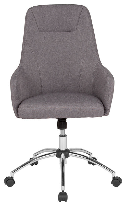 Rennes Home And Office Upholstered High Back Chair In Light Gray Fabric