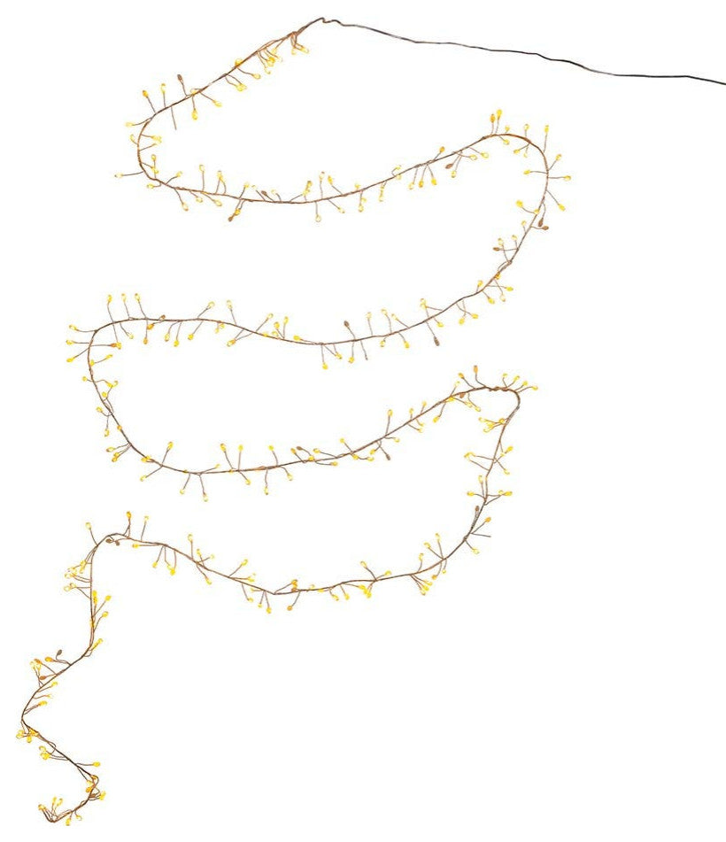 300 Light, Cluster Garland, Classic White LED Twinkle Lights
