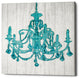 Epic Graffiti "Luxurious Lights III Turquoise" Giclee Canvas Wall Art, 18"x18"