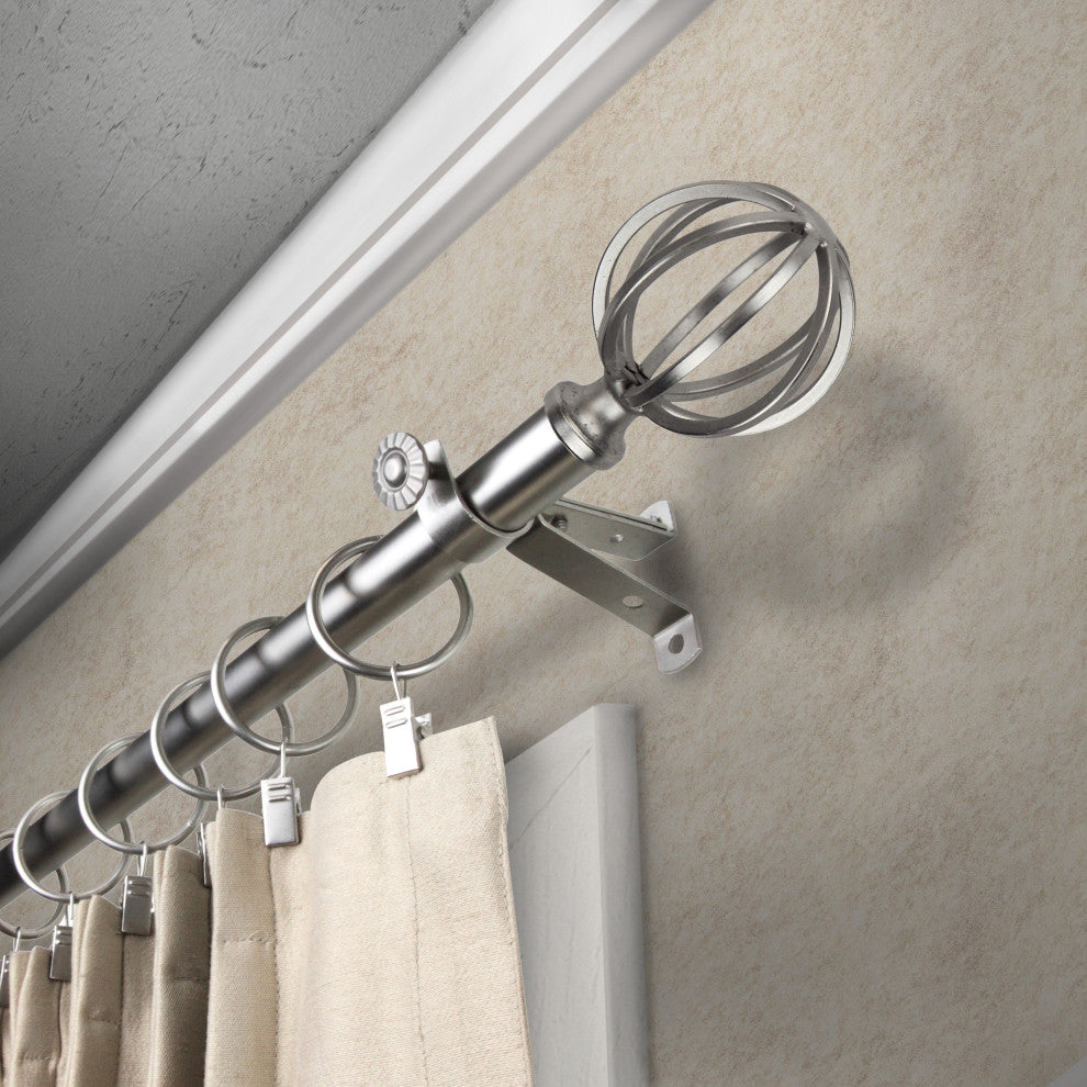 Crate 13/16" Diameter Curtain Rod, Satin Nickel, 18-28"