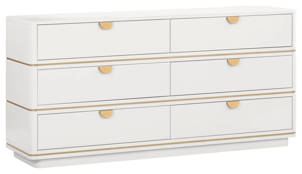 Julieta Cream 6 Drawer Dresser