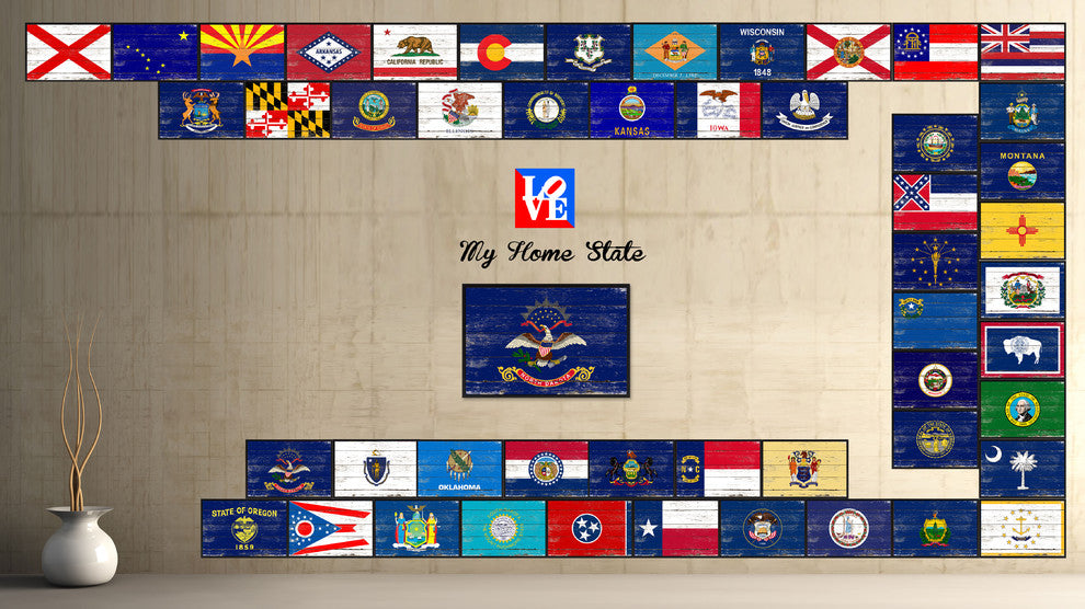 North Dakota State Flag Canvas Print, 28"x37"